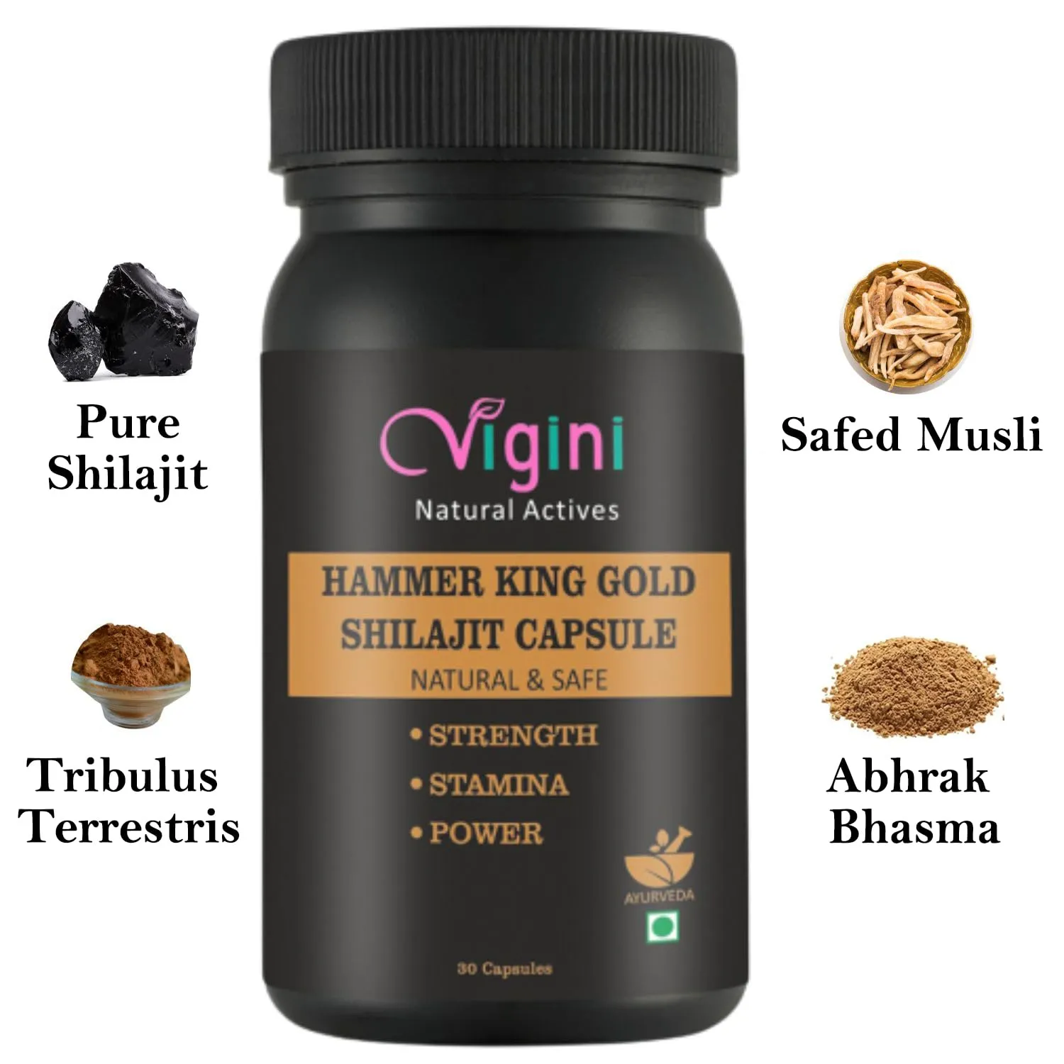 Vigini Hammer King Gold Shilajit Capsule 30 Capsules 7.webp